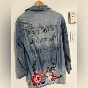 Longue veste en jeans